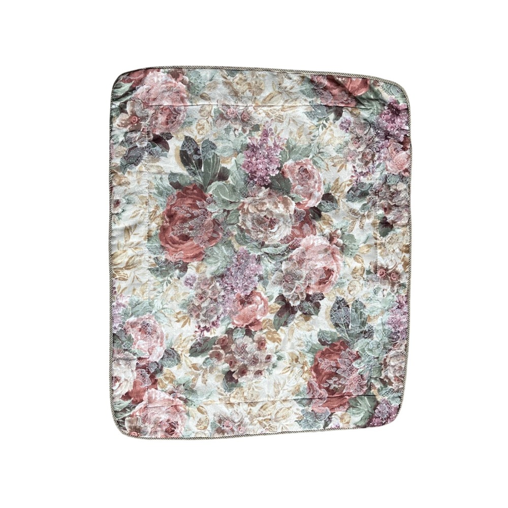 Croscill Floral Tapestry Pillow Sham Rose Cottagecore Shabby Chic